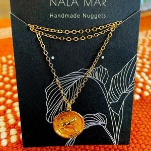 Gold filled chain and Taurus charm